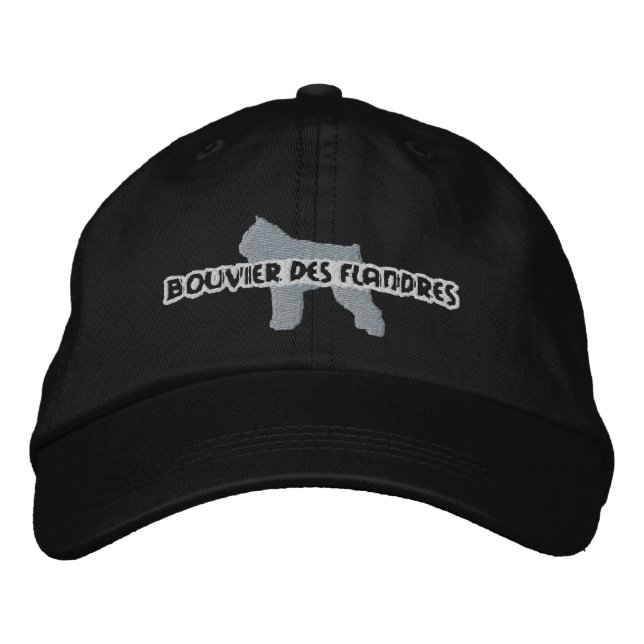 Silhouette Bouvier des Flandres Embroidered Hat (Front)