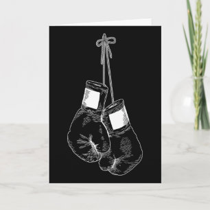 Silhouette Boxing Gloves Boxing Kickboxing Sports  Card