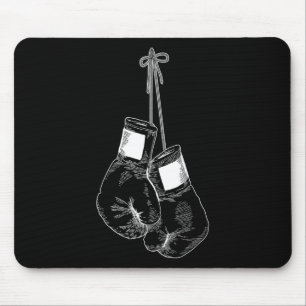 Silhouette Boxing Gloves Boxing Kickboxing Sports Mouse Pad