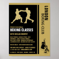 Silhouette Boxing Match, Boxing Class Advert