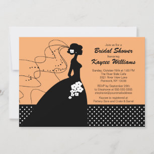 Silhouette Bride Bridal Shower Invite