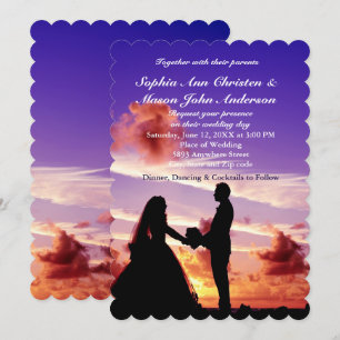 Silhouette Bride et Faire-part de mariage de couch