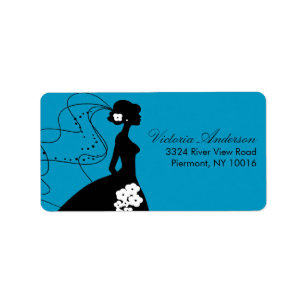 Silhouette Bride Return Address Labels. Label