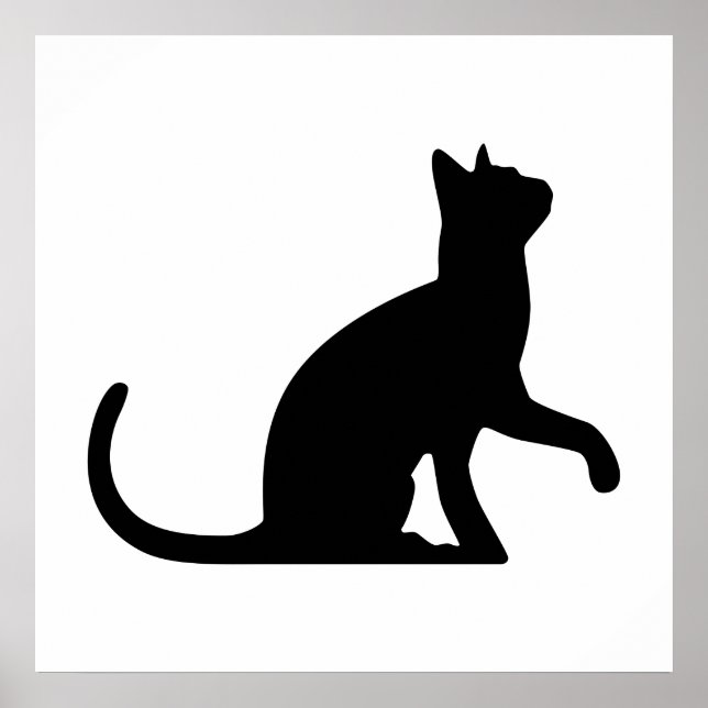 Silhouette Cat Background Poster (Front)