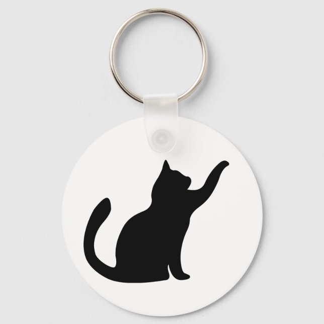 Silhouette Cats  Keychain (Front)