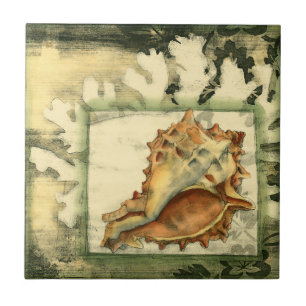 Silhouette Conch Shell Tile