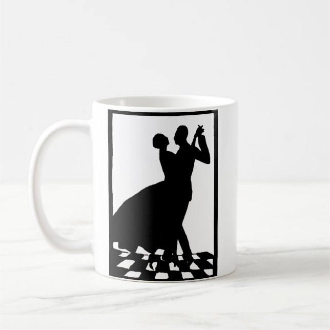 silhouette couple dancing in the dark coffee mug (Left)