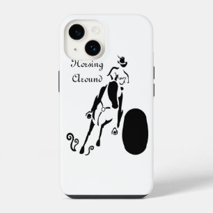 Silhouette Cowgirl Barrel Racing iPhone 14 Case