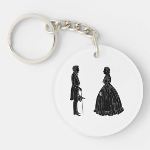 silhouette d'abraham lincoln et de mary todd linco
