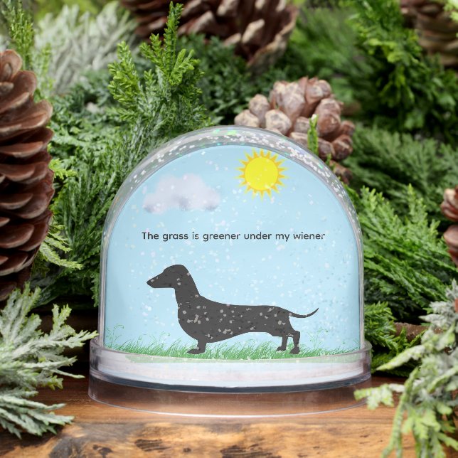 SILHOUETTE-DACHSHUND SNOWGLOBE (Winter)