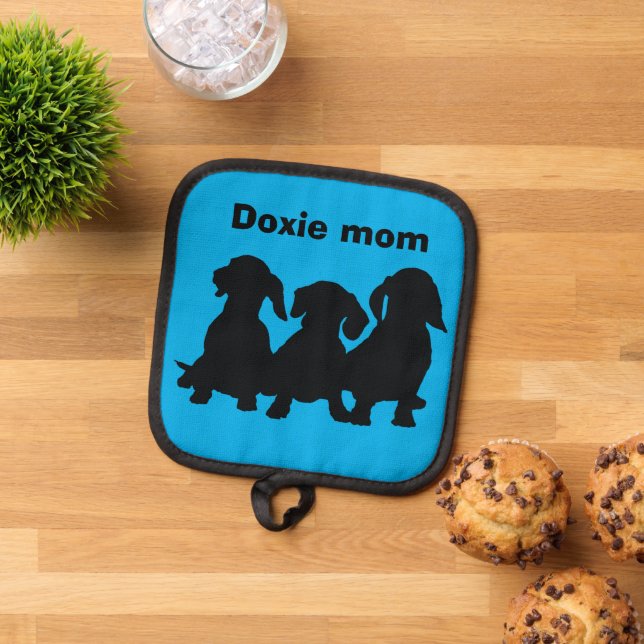 Silhouette Dachshunds Pot Holder (Top Down)
