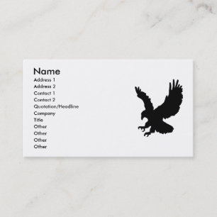 silhouette d'aigle, carte de visite