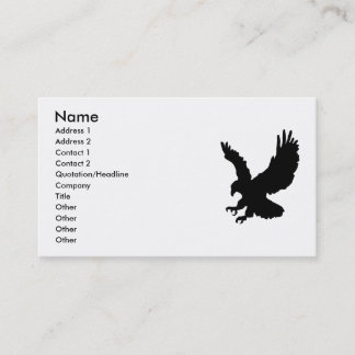 silhouette d'aigle, carte de visite