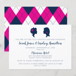 Silhouette Dames Invitation Douche Sexe Invitation