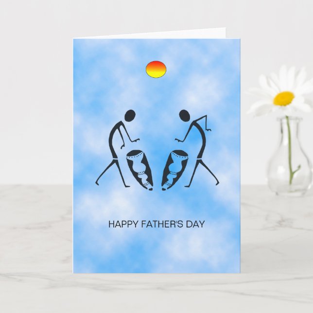 Silhouette Dancers Celebration Father's Day Card (Small Plant)