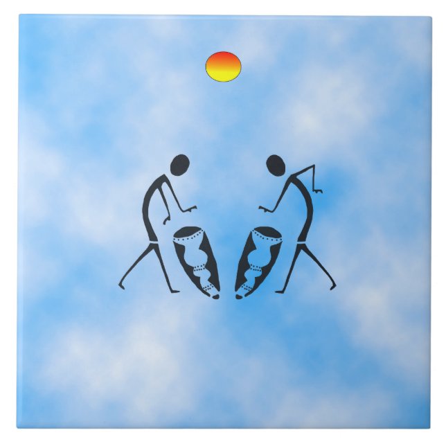 Silhouette Dancers Celebration Tile (Front)