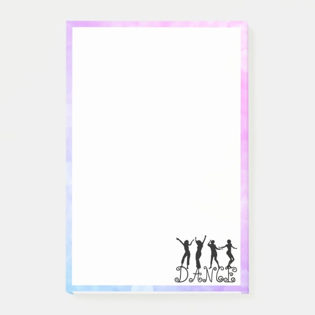 Silhouette Dancers Dance Post-it Notes (Front)