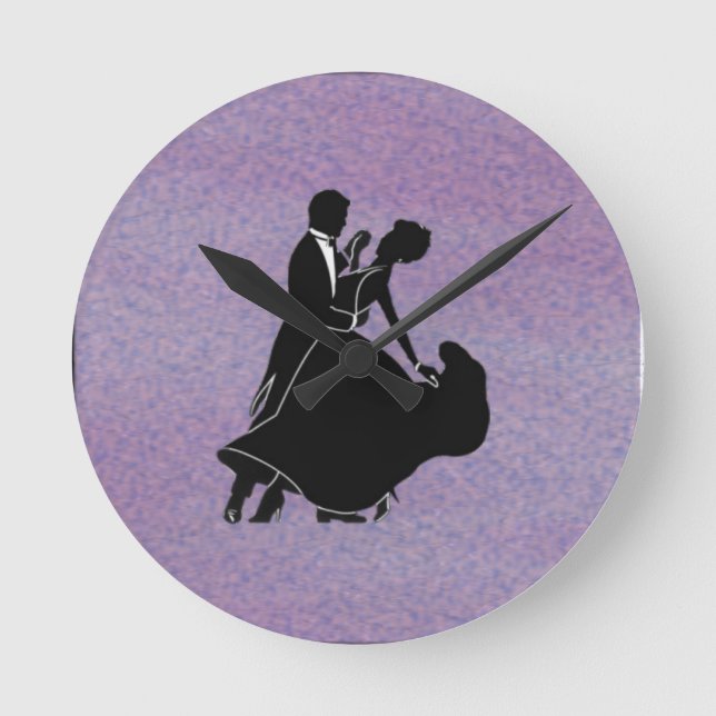 Silhouette Dancers Round Clock (Front)