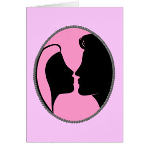 Silhouette de baiser de camée