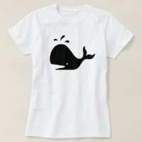 Silhouette de baleine minimaliste T-shirt graphiqu