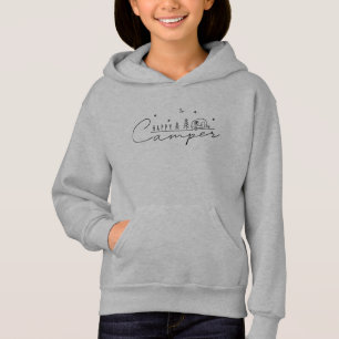 Silhouette de campeur heureux