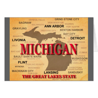 Silhouette de carte de fierté d'État du Michigan