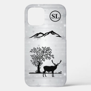 Silhouette de cerf personnalisé iPhone 12 Coque Ap