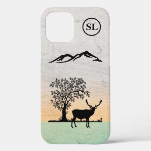 Silhouette de cerf personnalisé iPhone 12 Coque Ap