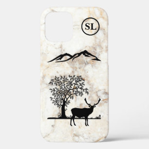 Silhouette de cerf personnalisé iPhone 12 Coque Ap