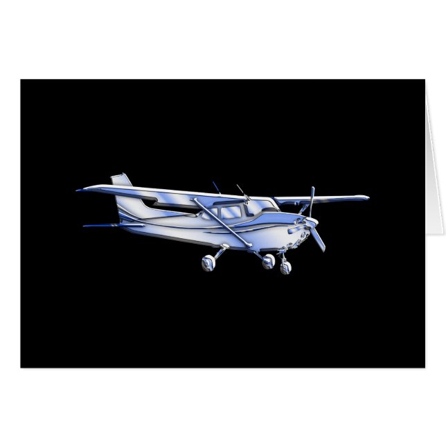 Silhouette de Cessna classique de l'aéronef volant (Devant horizontal)