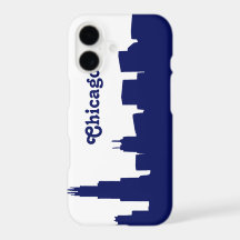 Silhouette de Chicago bleu