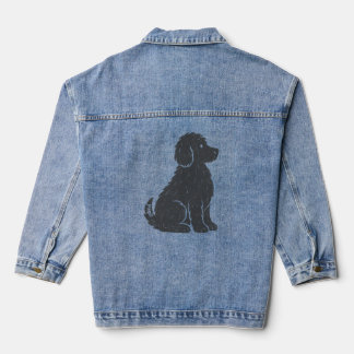 Silhouette de chien bleu Art minimal
