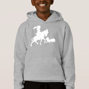 Silhouette de chiot de cheval de poney de fille