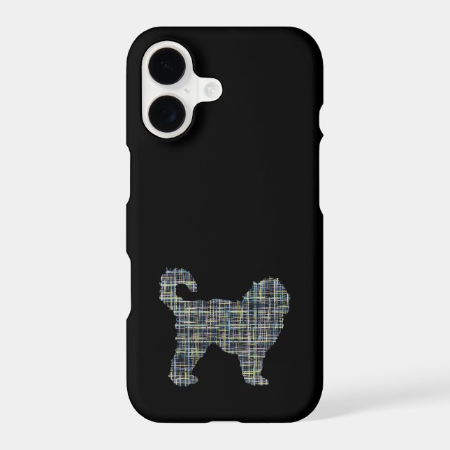 Silhouette de Cockapoo Grille Jaune & Noir  (Verso)