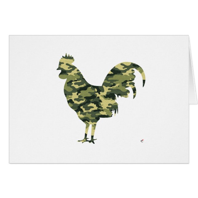 Silhouette de coq de camouflage (Devant horizontal)