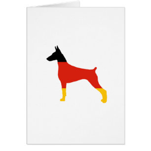 silhouette de drapeau de pinscher de dobermann