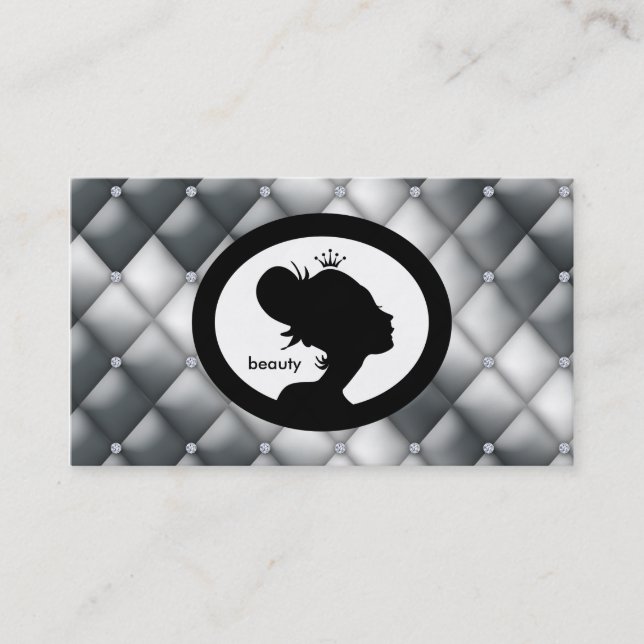 Silhouette de femme de couronne de carte de (Devant)