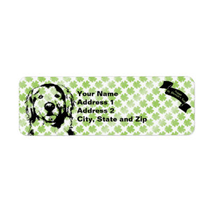Silhouette de golden retriever de st patrick -