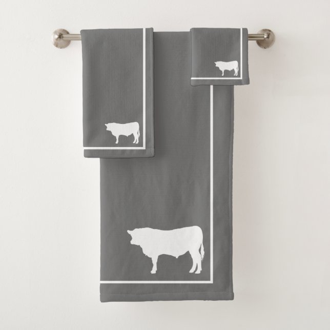 Silhouette de Grey et White Bull (En situation)