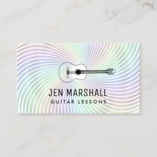 silhouette de guitare sur carte de visite tourbill