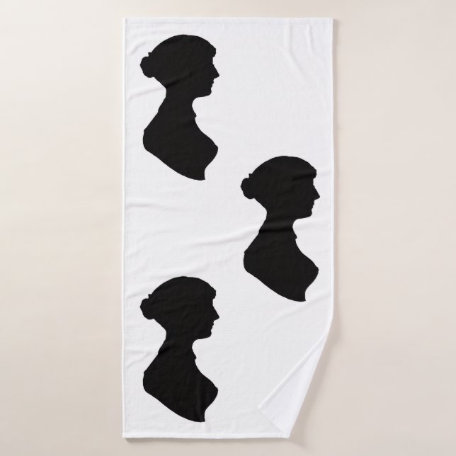 Silhouette de Jane Austen (Serviette de bain)