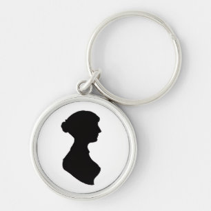 Silhouette de Jane Austen sur un porte-clés