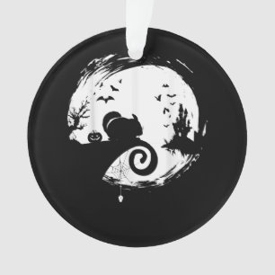 Silhouette de la lune d'Halloween de Chinchilla