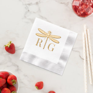 Silhouette de libellule 2 Monogramme Mariage initi
