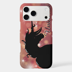Silhouette de licorne fluide (étoiles bordeaux)