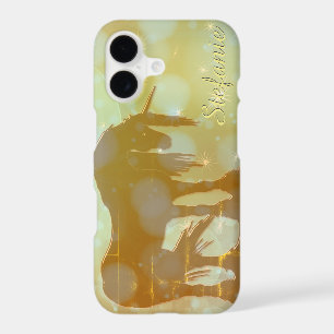Silhouette de Licorne Mystique (étoiles jaunes bru