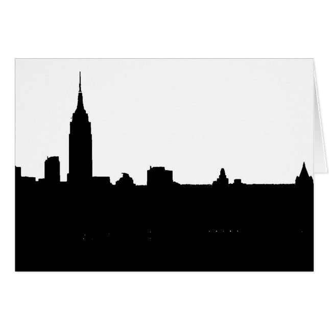 Silhouette de New York noir et blanc (Devant horizontal)