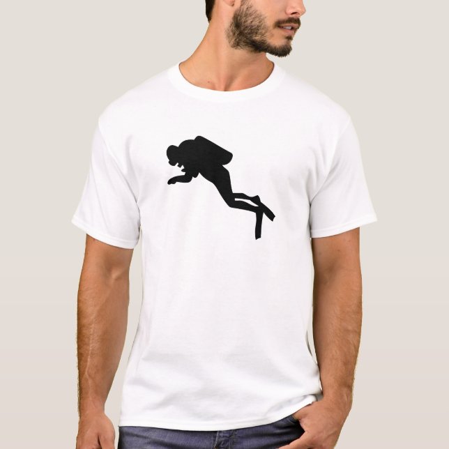 Silhouette de plongeur - T-shirt (Devant)