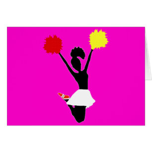 Silhouette de pom-pom girl