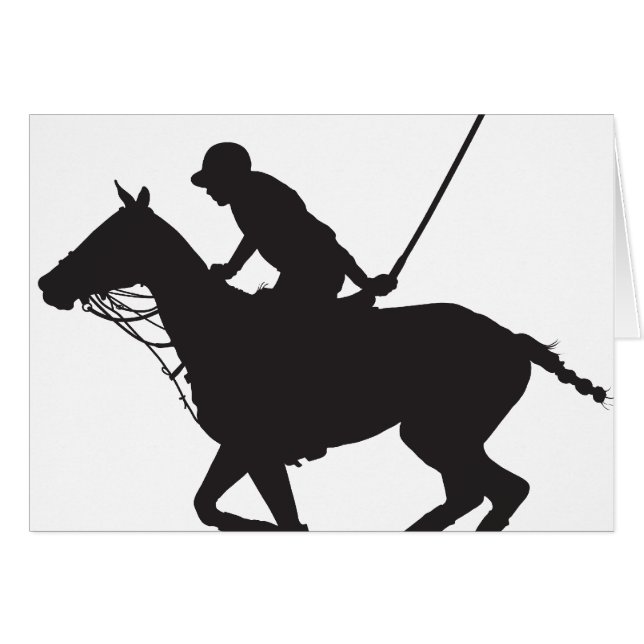 Silhouette de poney de polo (Devant horizontal)